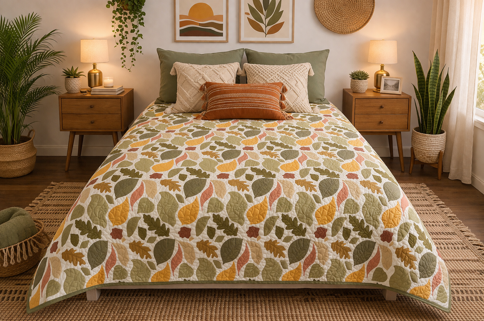 Edrecolcha Croasant Sobrecamero Hojas