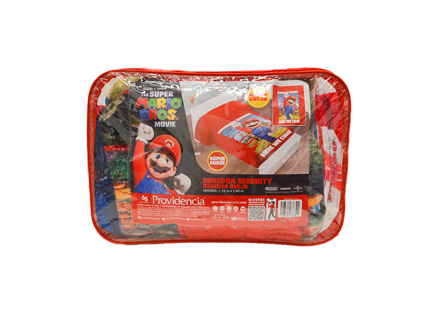 Edredón Cunero Borrego Mario Bros Rojo