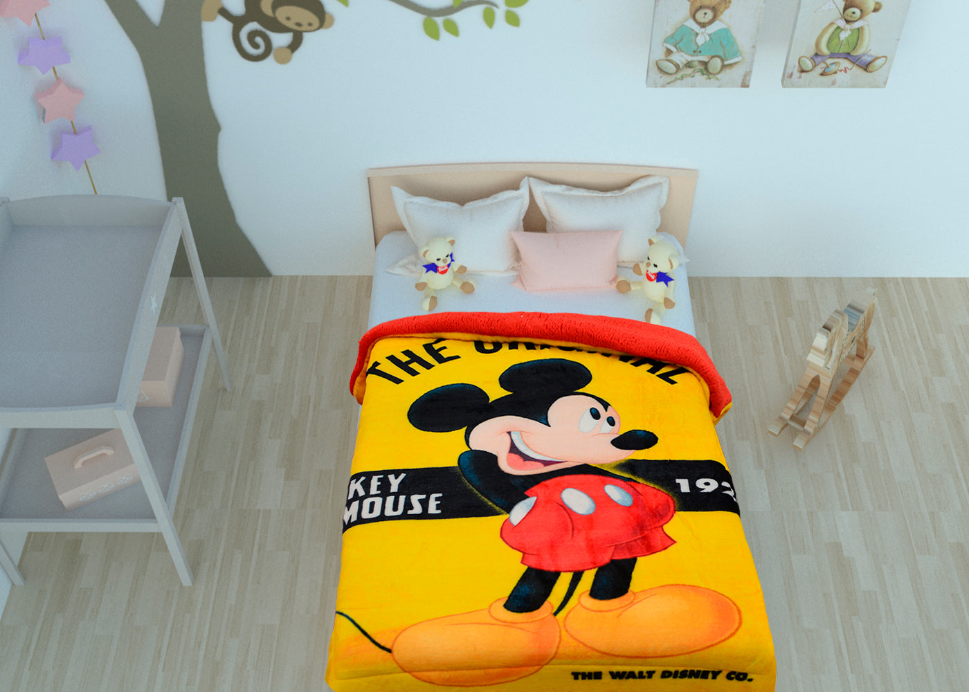 Edredón Cunero Borrego Mickey Yellow