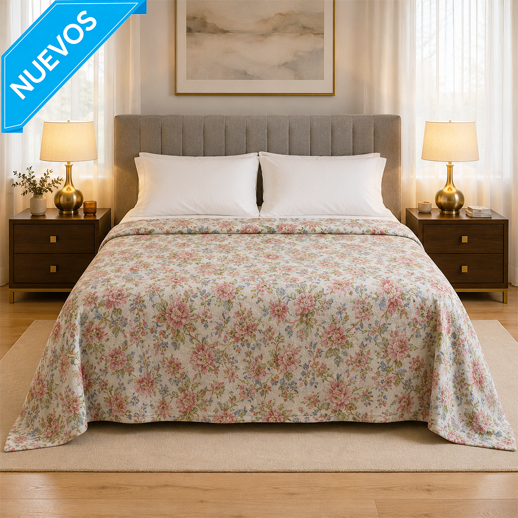 Cobertor Silk Estampado Floral