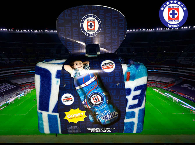 Frazada Divertida Cruz Azul Frazadas