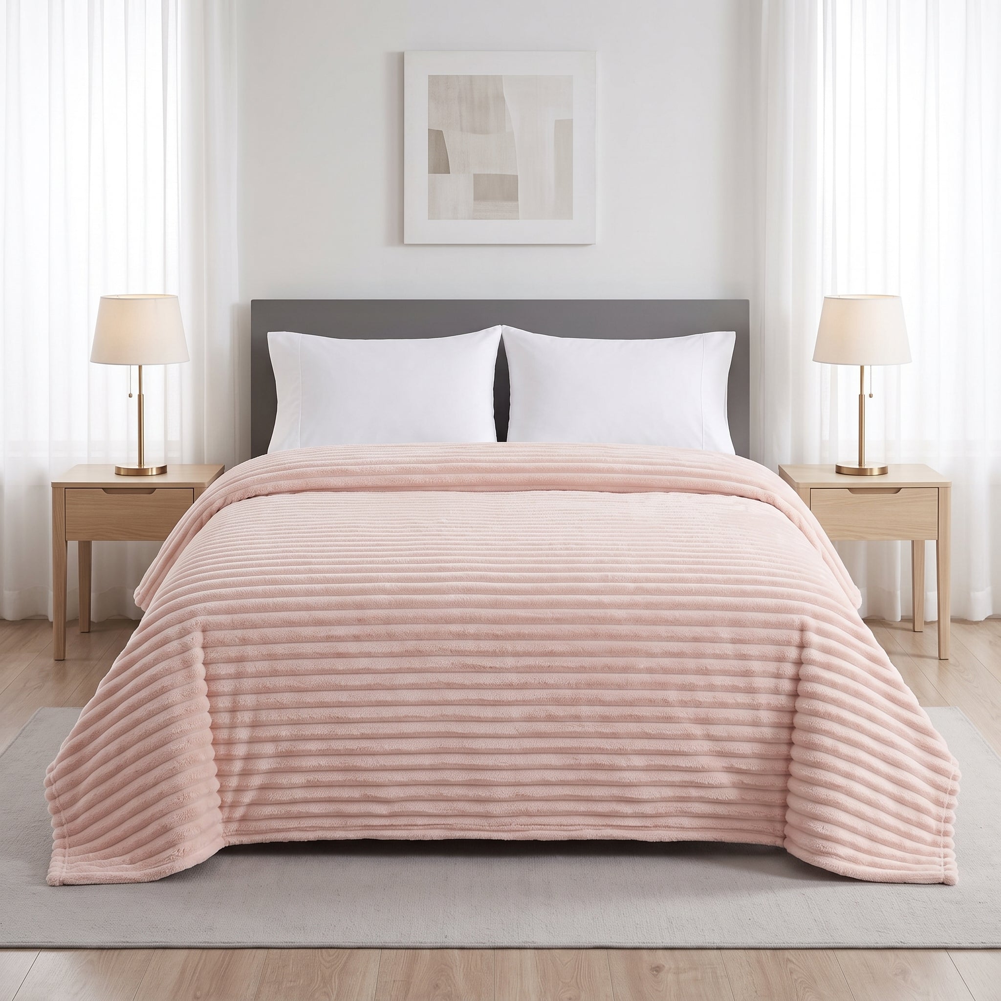 Cobertor Zanjas King Size Rosa
