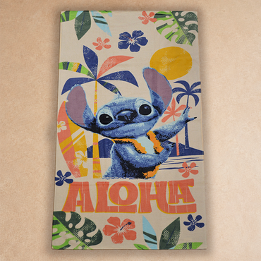 TOALLA 1/2 BAÑO STITCH ALOHA