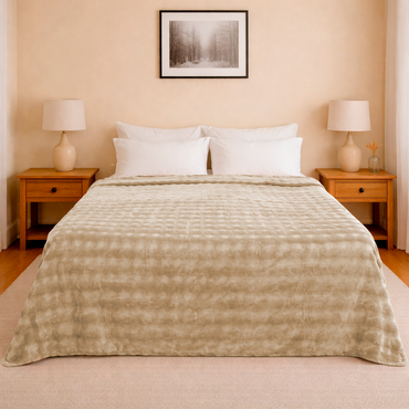 Cobertor Bubble Matrimonial Beige