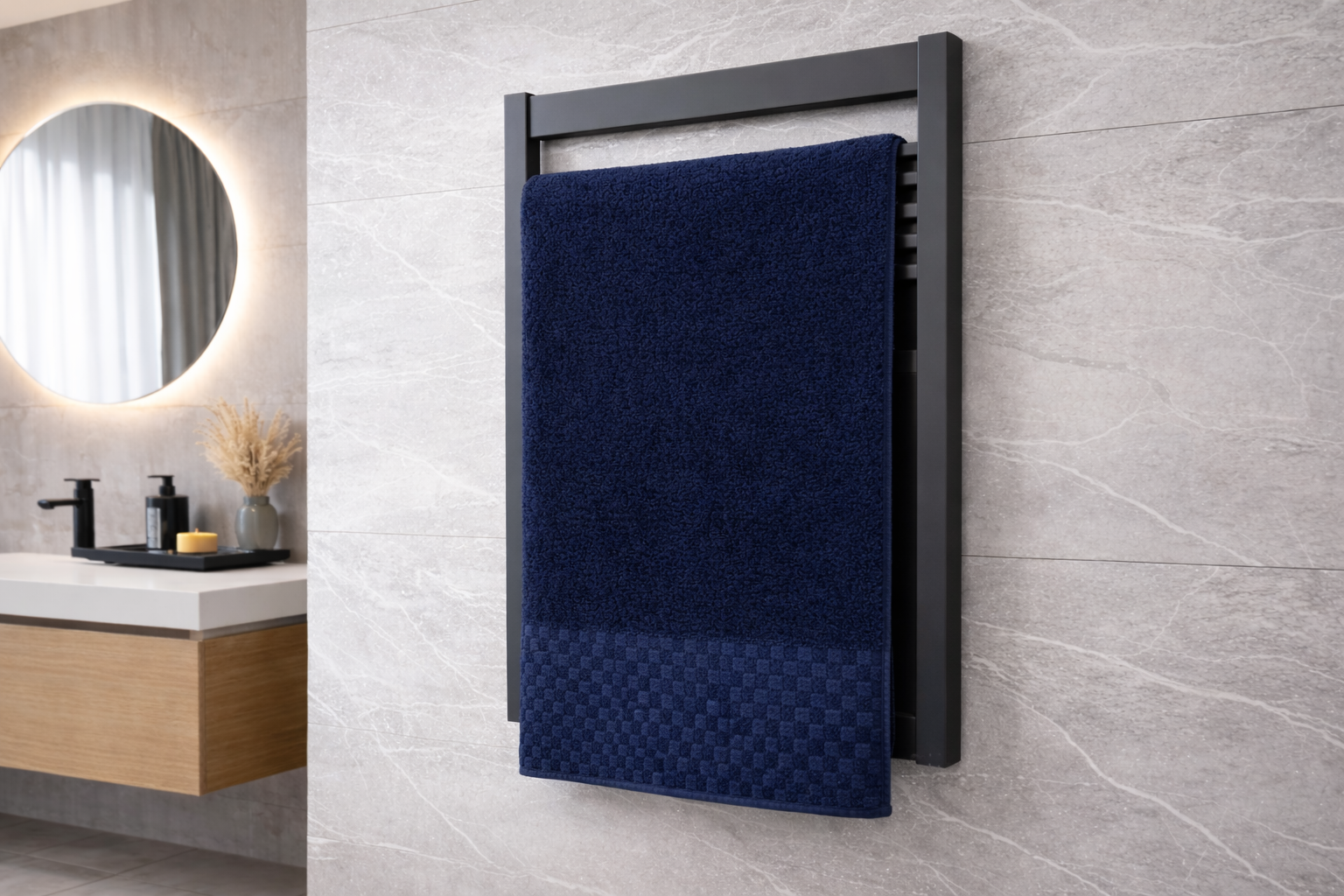 Toalla Medio Baño Lehotel Azul