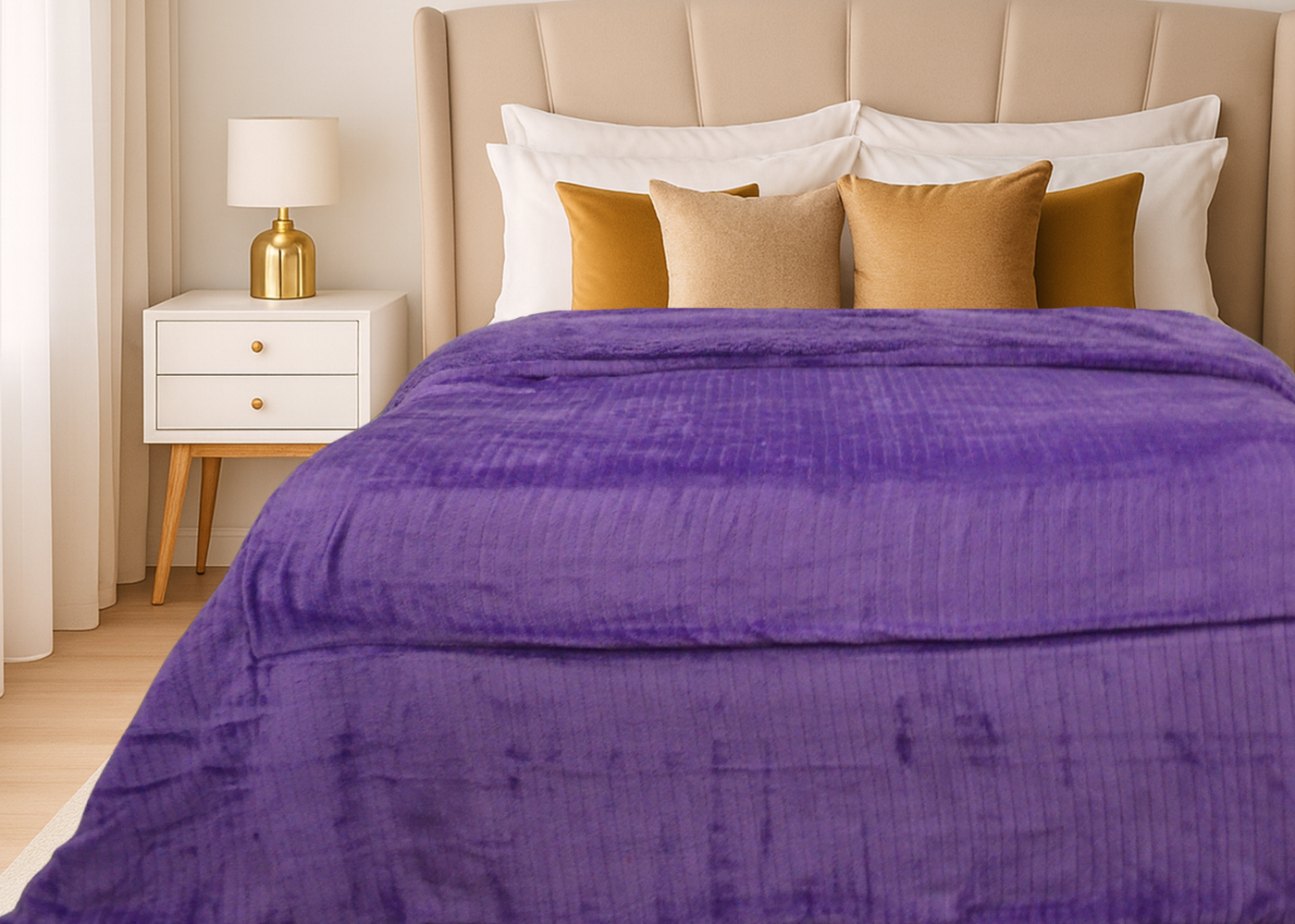 Edredón Borrego Lehotel King Size Lila
