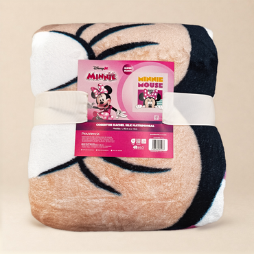 Cobertor Rachel Silk Matrimonial Minnie Mouse Pink