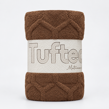 Cobertor Tufted Matrimonial Chocolate