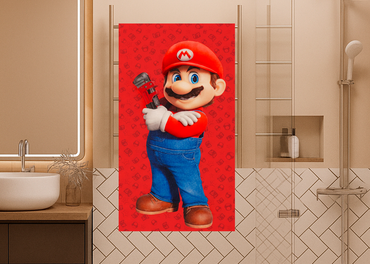 Toalla Sustentable Mario Bros Plumber Rojo