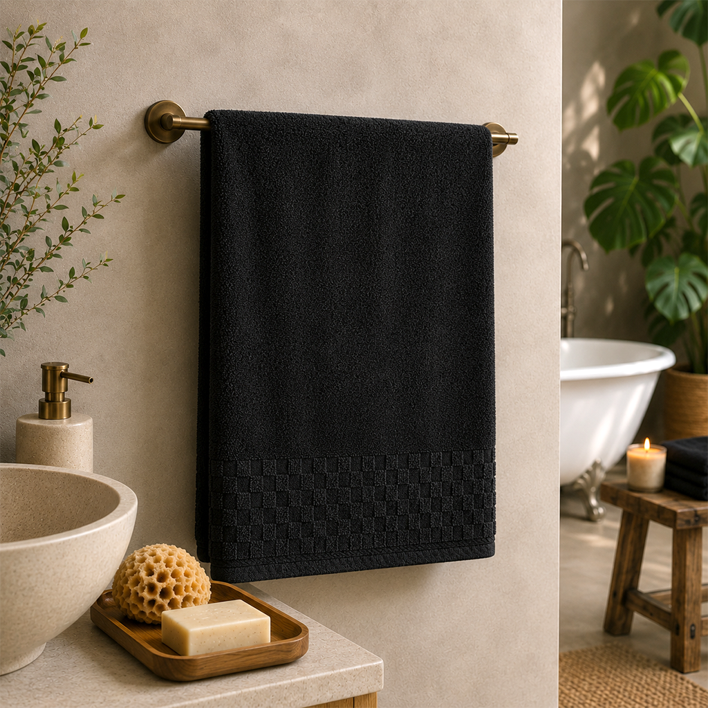 Toalla Medio Baño Lehotel Negro