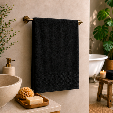 Toalla Medio Baño Lehotel Negro