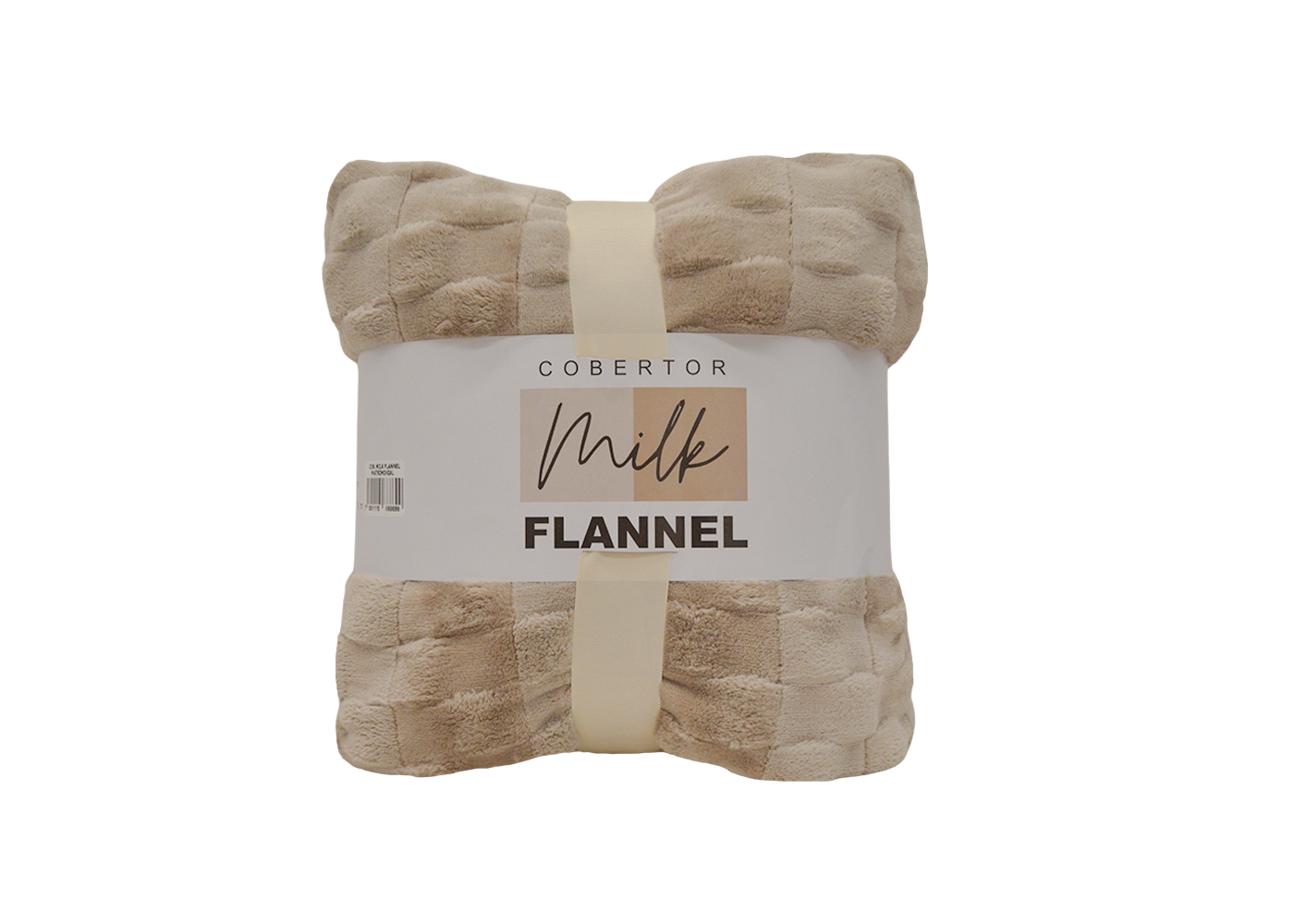 Cobertor Milk Flannel Matrimonial Beige