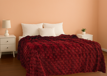 Cobertor Milk Flannel Matrimonial Vino