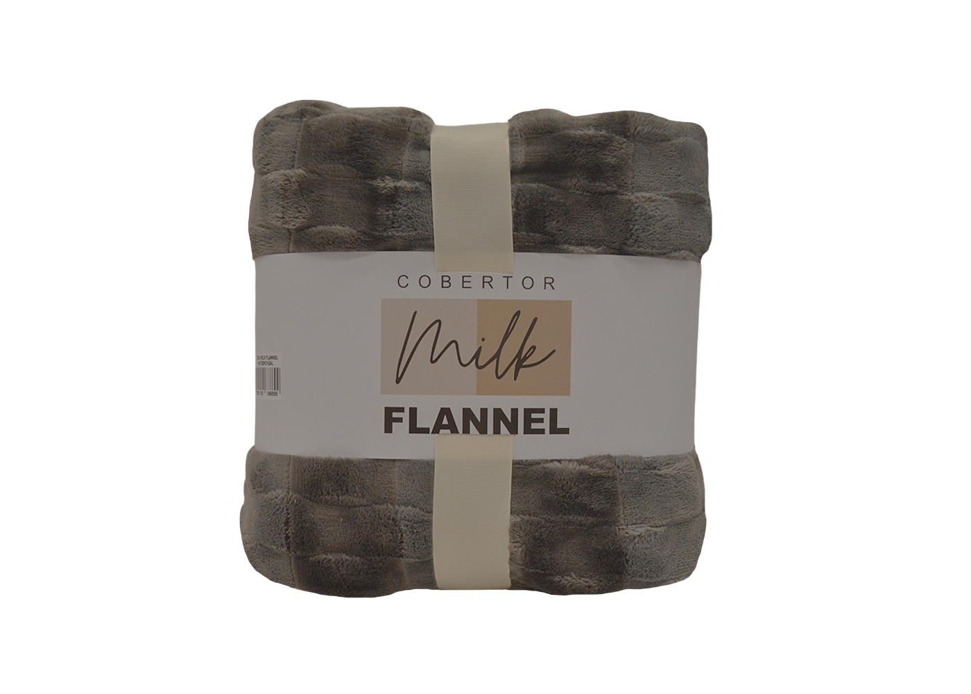 Cobertor Milk Flannel Matrimonial Gris