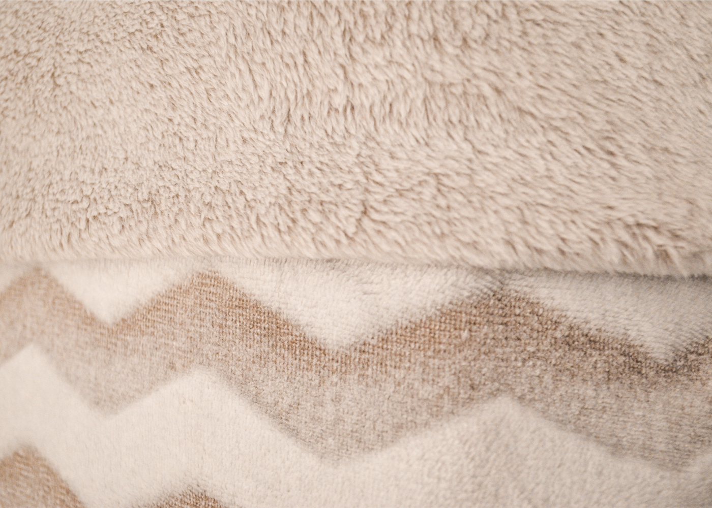 Cobertor Nevado Matrimonial Zigzag Café