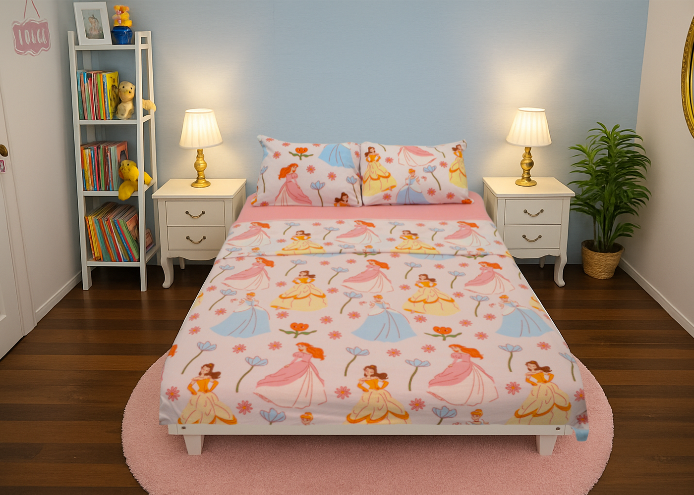 Sábana Polar Matrimonial Princesas