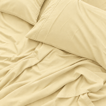 Juego de Sábana Matrimonial Crema