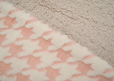 Frazada Tufted Bicolor Rosa con Blanco Frazada