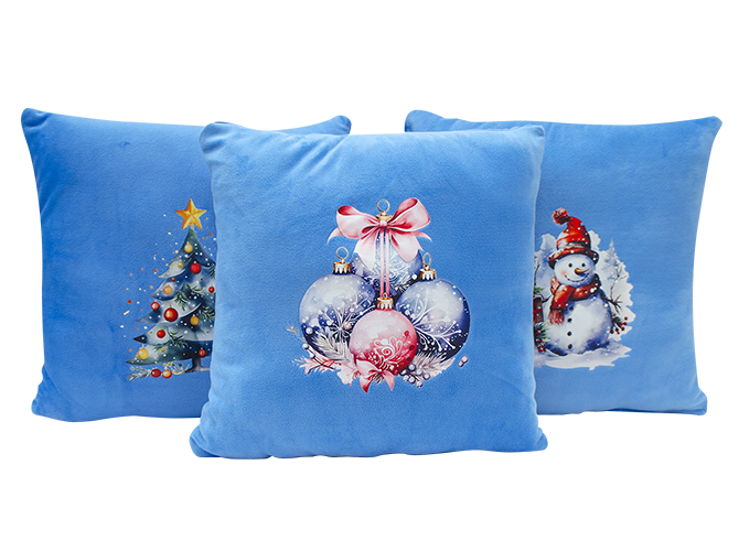 Set Cojín Navideño Azul
