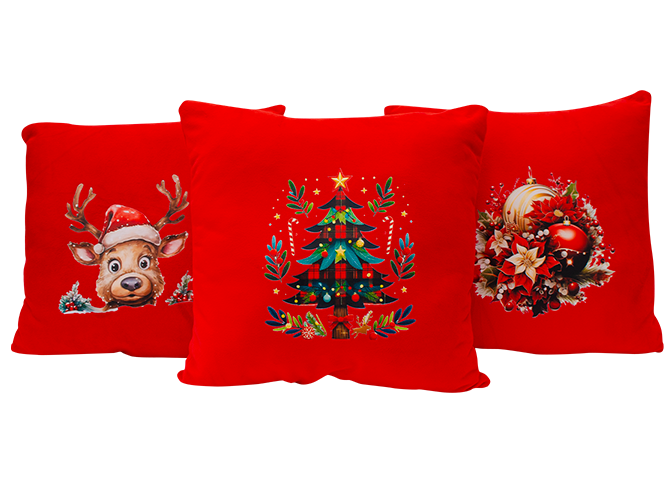 Set Cojín Navideño Rojo