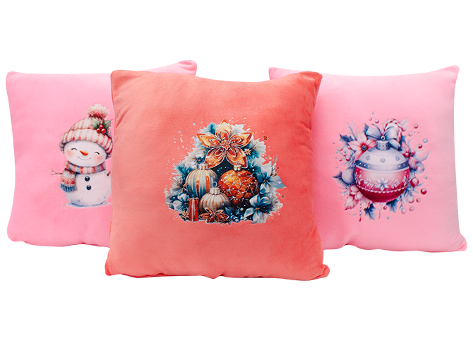 Set Cojín Navideño Rosa