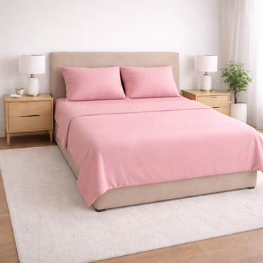 Juego de Sábanas Polar Matrimonial Rosa