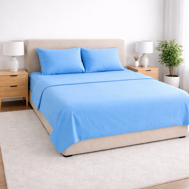 Juego de Sábanas Polar Matrimonial Azul