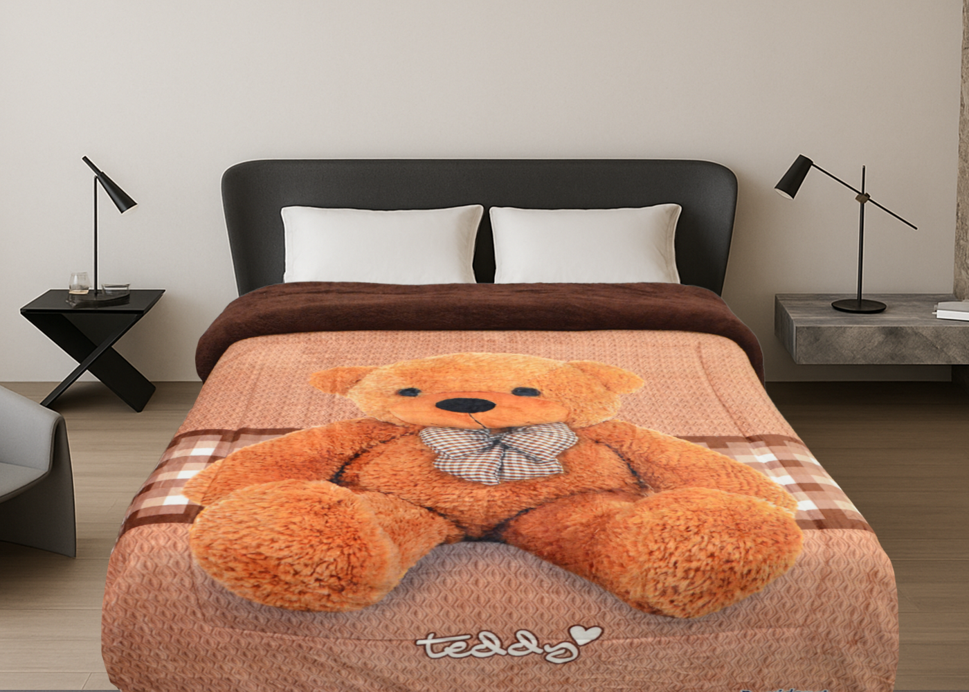 Edredón Serenity Matrimonial Borrego Teddy Beige Edredones
