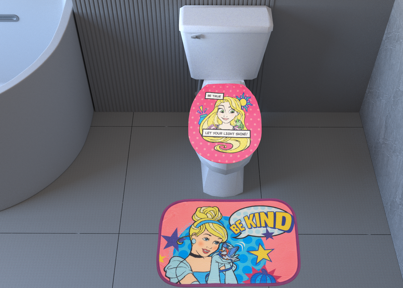 Set De Baño 2 Pzas Disney Princesas
