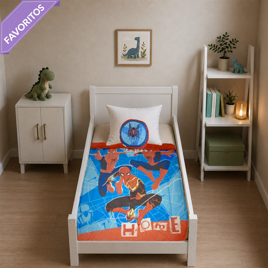 Cobertor Baby Borrego + Shape Baby Spiderman