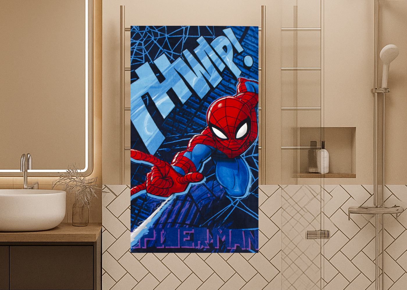 Toalla Medio Baño Hilasal Spiderman TH