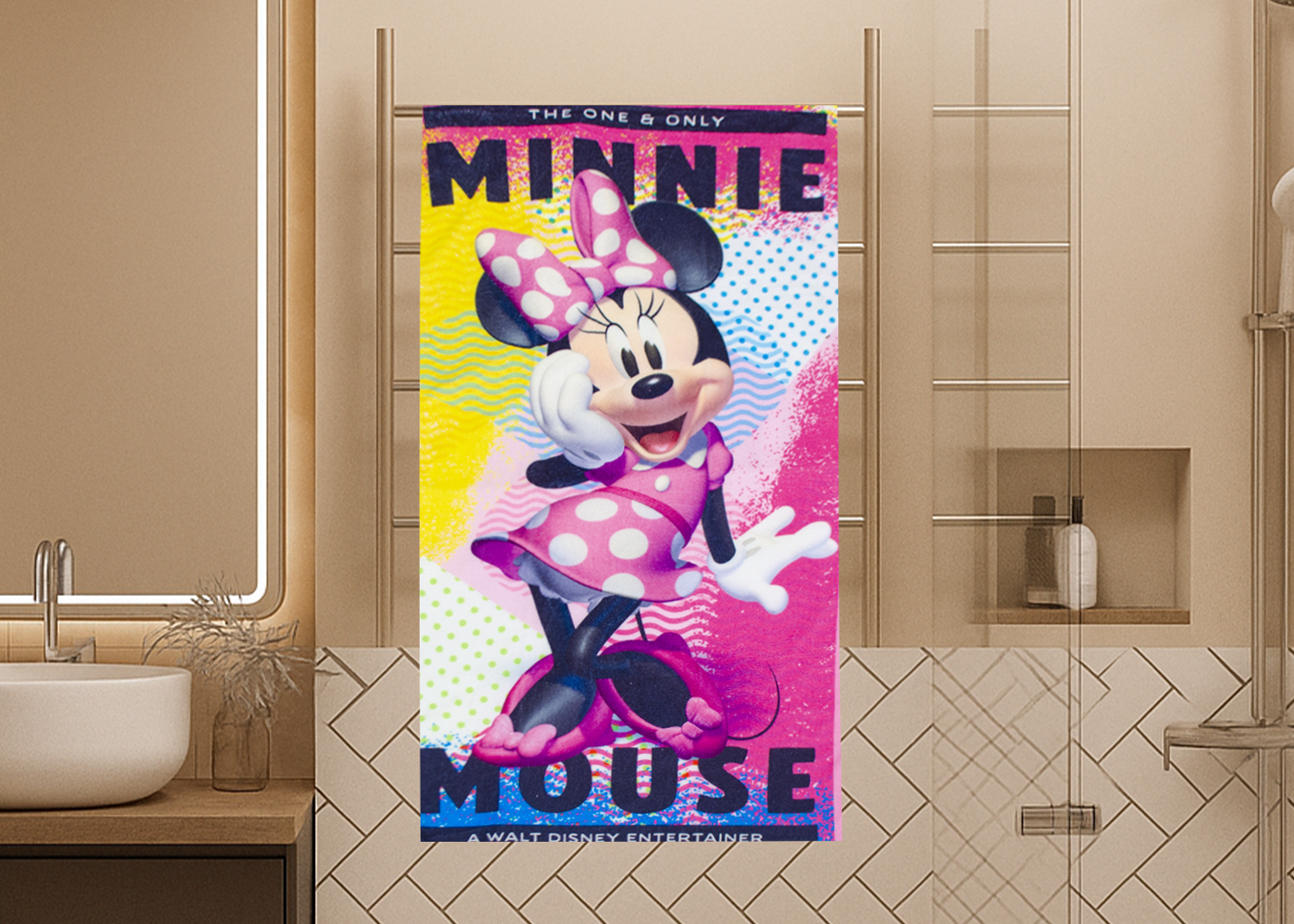 Toalla Cotton Mix Minnie Mouse