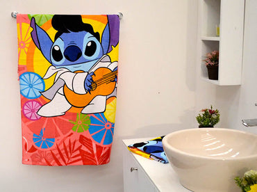 Toalla Disney Medio Baño Xtra Stitch Elvis Toallas
