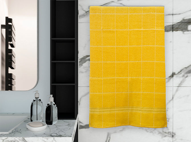 Toalla Medio Baño Leslie Amarillo Toallas