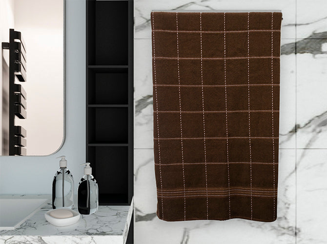 Toalla Medio Baño Leslie Café Toallas