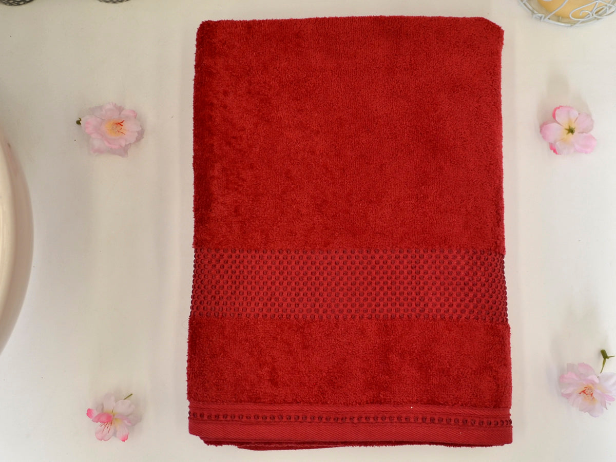 Toalla Medio Baño Premier Roja Toallas