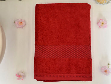 Toalla Medio Baño Premier Roja Toallas