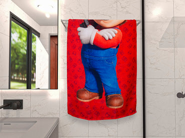 Toalla Sustentable Mario Bros Plumber Rojo