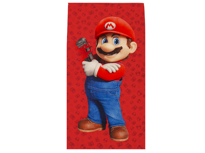 Toalla Sustentable Mario Bros Plumber Rojo