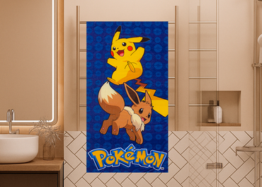 Toalla Sustentable Pokemon Azul Rey