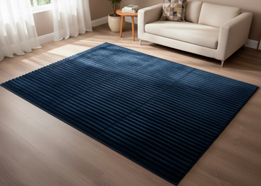 Tapete Sala Zanjas Azul Marino