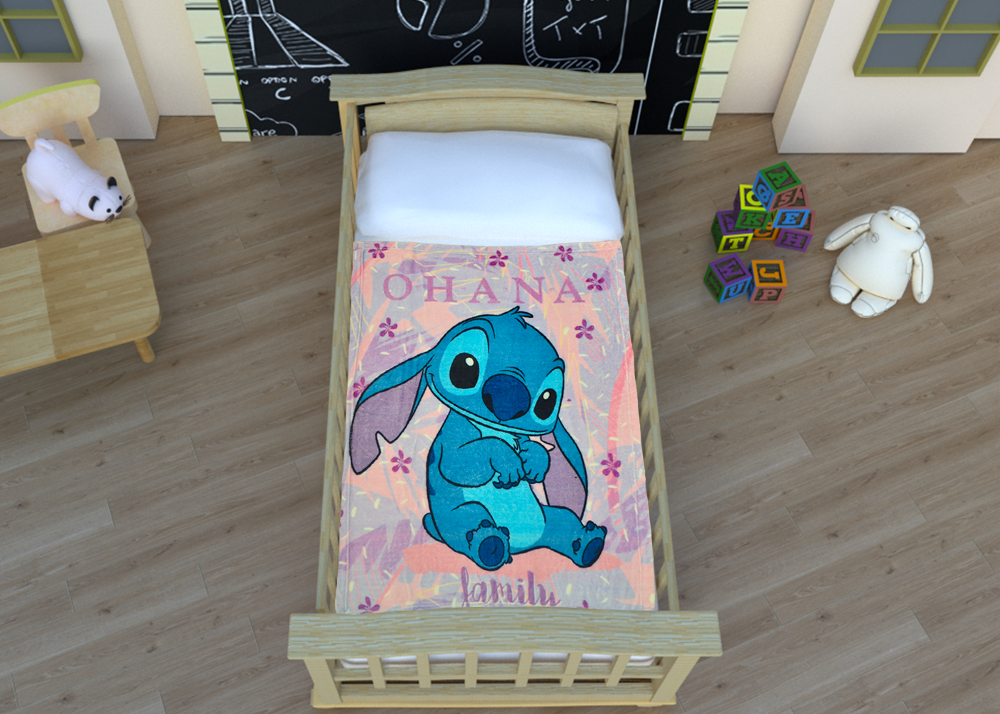 Frazada Baby Tersupiel Stitch Morado
