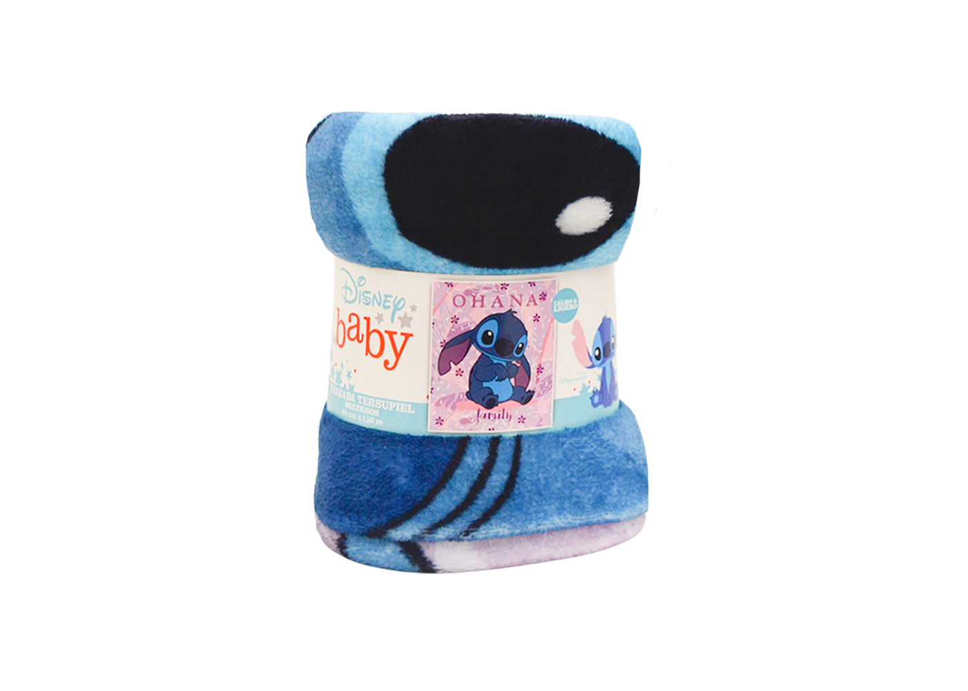 Frazada Baby Tersupiel Stitch Morado