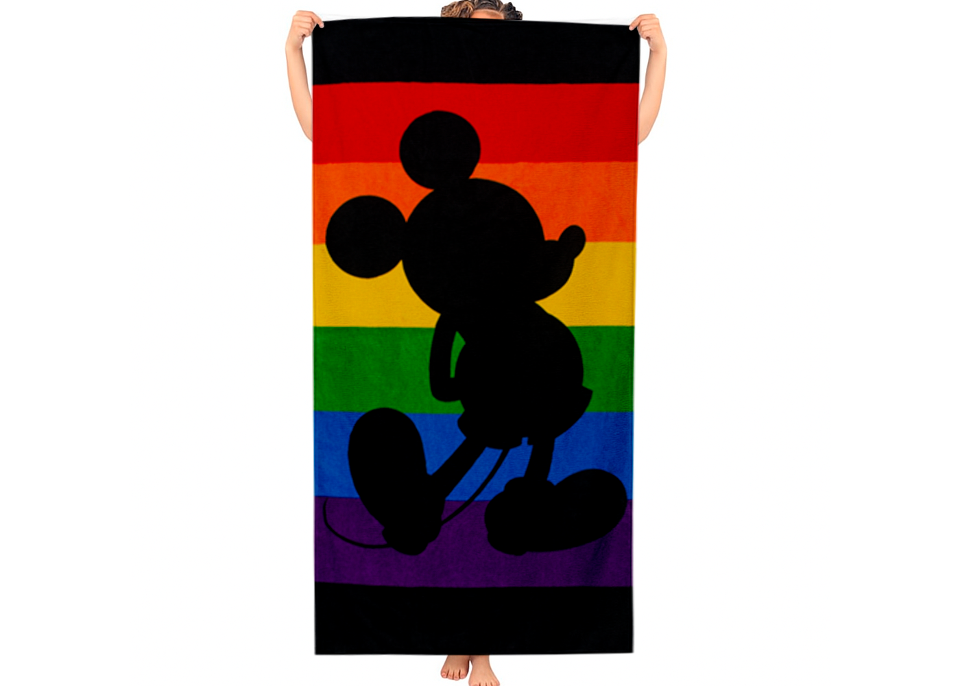 Toalla Medio Baño Disney Mickey Rainbow