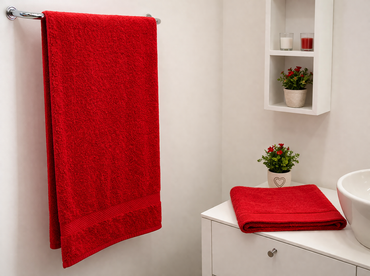 Toalla Medio Baño Exes Rojo