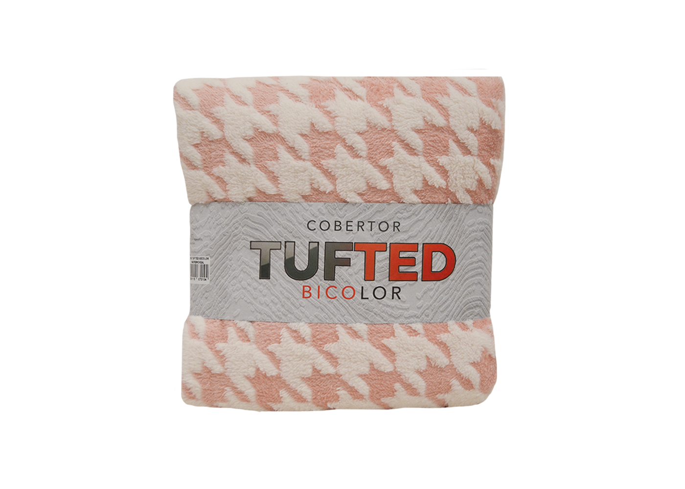 Cobertor Tufted Bicolor Matrimonial Rosa