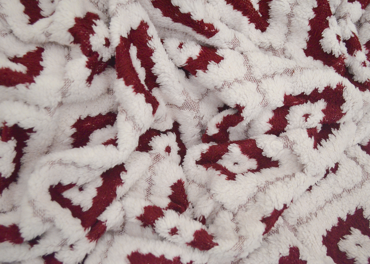 Cobertor Tufted Bicolor Matrimonial Vino