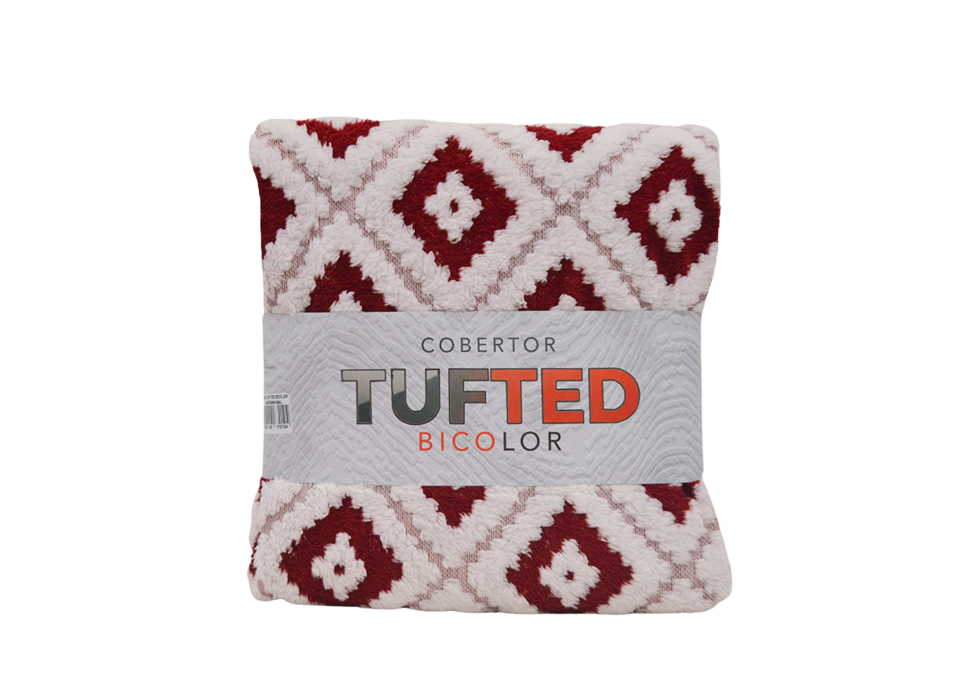 Cobertor Tufted Bicolor Matrimonial Vino