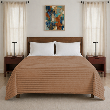 Cobertor Zanjas King Size Café