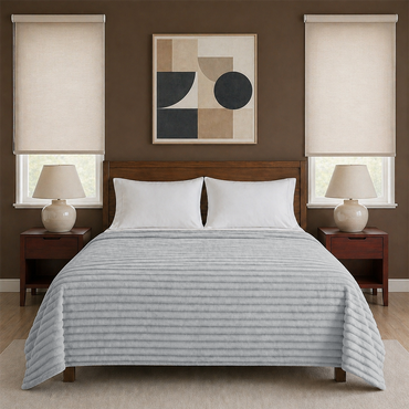 Cobertor Zanjas Matrimonial Gris